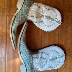 El General 1901 Fancy Dress Boots,  Extra Pointy Toe, Teal